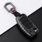 Car Key Cover Compatible with Ford B-Max C-Max Eco Sport Galaxy Fiesta Focus 2 Ecosport Kuga Escape Falcon – Carbon Fiber Style