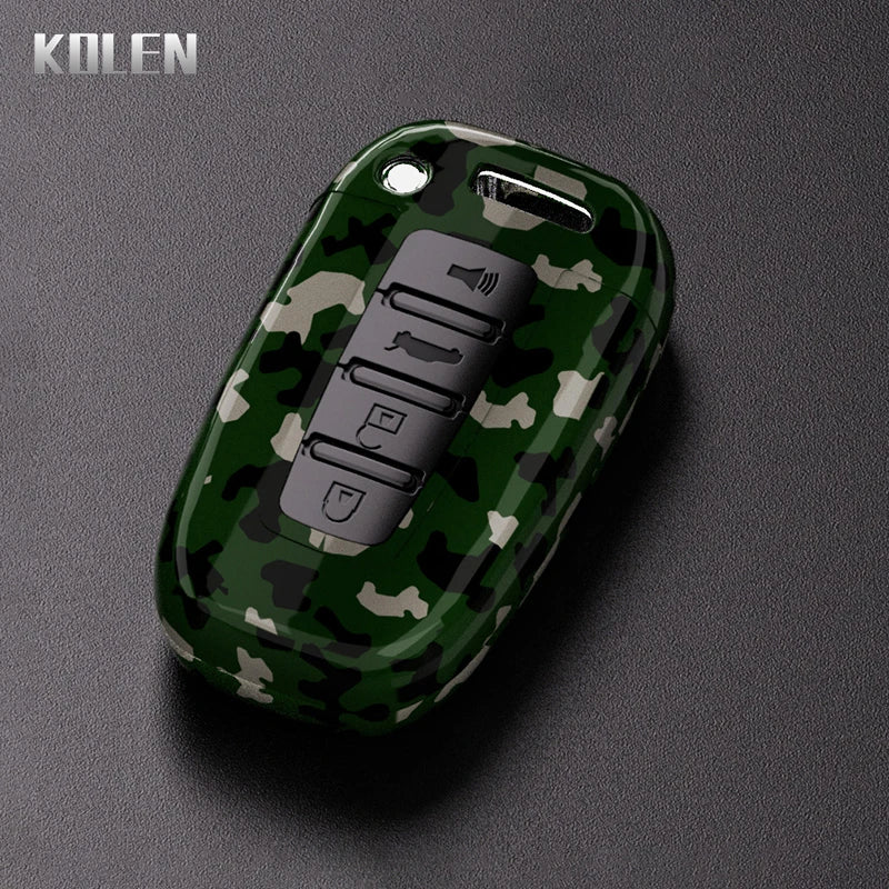 Car Key Cover Compatible with Hyundai ix35 Elantra Sonata 8 9; Kia Sportage K5 K2 Sorento Optima Forte – Carbon Fiber Style
