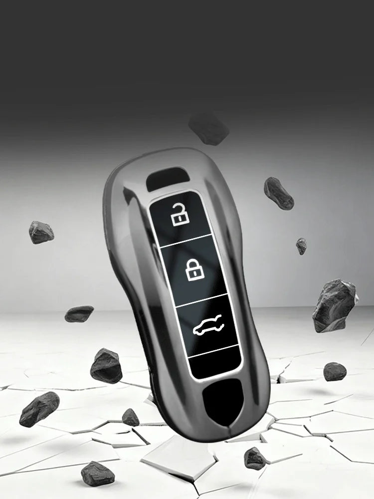 Zinc Alloy Car Key Fob Cover for Porsche Cayenne, 911, Lepin, Macan, Boxster, Panamera & 718 – 958, 996, 997, 944, 924, 971, 9YA