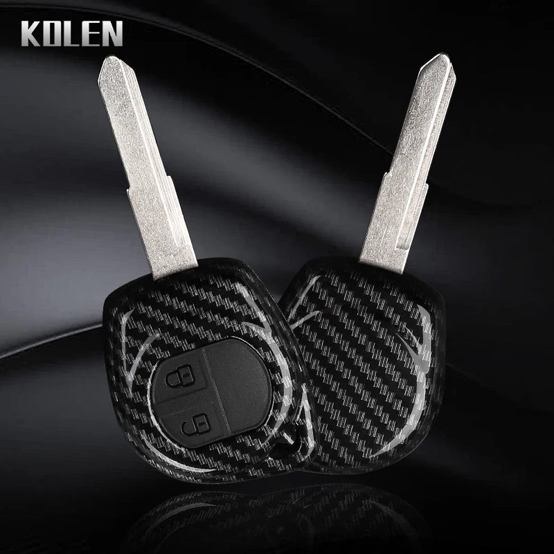 Car Key Cover Compatible with Suzuki SX4 Swift Grand Vitara Ciaz Liana S-Presso Celerio Jimny Jeemny – Carbon Fiber Style