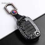 Car Key Cover Compatible with Hyundai ix35 ix45 ix25 i10 i20 i30 HB20 Sonata Verna Solaris Santa Elantra Mistra – Carbon Fiber Style