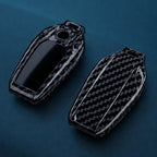 Car Key Cover Compatible with BMW 5 7 Series X3 X4 X5 X7 G30 G31 G11 G12 G01 GT G32 i8 – Carbon Fiber Style