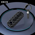 Car Key Cover Compatible with Mazda 2 3 5 6 BL BM GJ Atenza Axela Demio CX-3 CX3 CX-5 CX5 CX7 CX-9 CX8 – 4 Buttons – Carbon Fiber Style