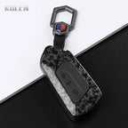 Car Key Cover Compatible with Volkswagen (VW) Golf 8 MK8 ID3 ID.4; CUPRA; Skoda Octavia A8; SEAT Leon MK4 – Carbon Fiber Style