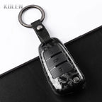 Car Key Cover Compatible with Audi C6 R8 A1 A3 Q3 A4 A5 Q5 A6 S6 A7 B6 B7 B8 8P 8V 8L TT RS S Line – Carbon Fiber Style
