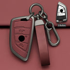 Alloy-Style Car Key Fob Cover for BMW X1, X3, X4, X5, X6 & 1, 2, 3, 5, 7 Series – G20, G02, G05, G31, G23, F34, F15, F40 & iX3