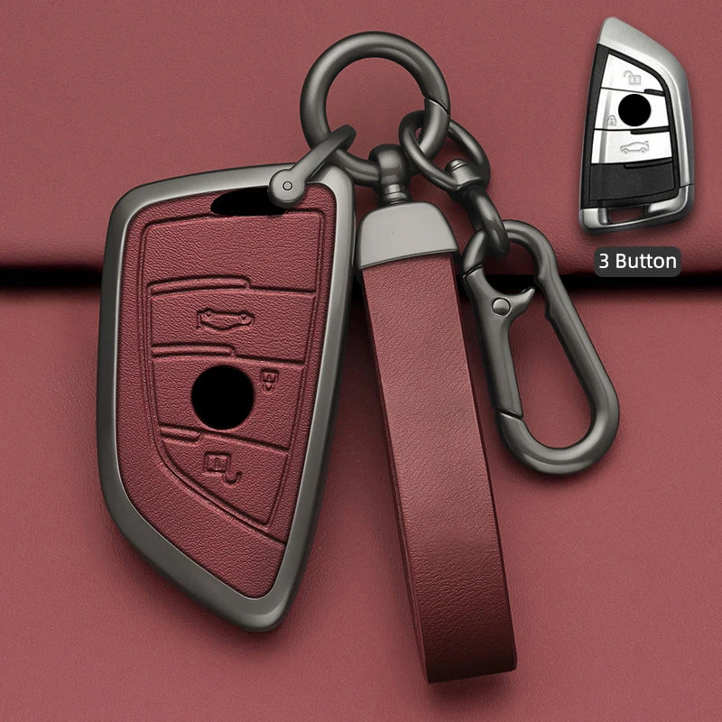 Alloy-Style Car Key Fob Cover for BMW X1, X3, X4, X5, X6, 118i, 218i, 320i, 520 & 525 – F15, F16, F30, F39, F48, G30, G11