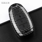 Car Key Cover Compatible with Hyundai i30 ix25 Elantra Kona Solaris Azera Grandeur IG TM Accent Santa Fe – Carbon Fiber Style