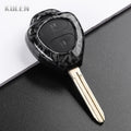 Car Key Cover Compatible with Toyota Corolla Vios Camry Yaris RAV4 Hilux Cruiser Fortuner – 2/3/4 Buttons – Carbon Fiber Style