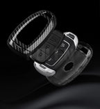 Car Key Cover Compatible with Hyundai i30 ix25 Elantra Kona Solaris Azera Grandeur IG TM Accent Santa Fe – Carbon Fiber Style