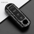 Car Key Cover Compatible with Mazda 2 3 6 Demio Atenza Axela CX-5 CX5 CX-3 CX7 CX-9 3 4 CX30 2016 2017 2018 2019 – Carbon Fiber Style