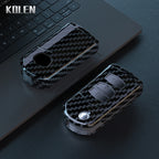 Flip Key Cover Compatible with Mazda 2 3 5 6 8 CX7 CX-7 CX5 CX-5 CX9 CX-9 MX5 MX-5 M6 RX8 RX-8 – 2/3/4 Buttons – Carbon Fiber Style