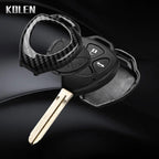 Car Key Cover Compatible with Toyota Corolla Vios Camry Yaris RAV4 Hilux Cruiser Fortuner – 2/3/4 Buttons – Carbon Fiber Style