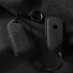 Suede Keyless Car Key Cover Compatible with VW Volkswagen GTI, R, MK8, Golf 8, ID.3, ID.4, ID.6