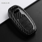 Car Key Cover Compatible with Audi A1 A3 8V A4 B8 B9 A5 A6 C7 A7 A8 Q3 Q5 Q7 S4 S6 S7 S8 R8 TT – Carbon Fiber Style