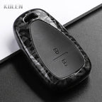 Car Key Cover Compatible with Chevrolet Malibu Blazer Traverse Onix Equinox Volt Bolt Trax Orlando Cruze Spark Camaro – Carbon Fiber Style