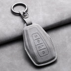 Leather Car Key Cover Compatible with Geely Coolray, X6, Emgrand, Global Hawk, GX7, Atlas, Boyue, NL3, X7, EX7, Kulrey, GT, GC9