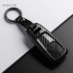 Car Key Cover Compatible with Audi A4 B9 A5 A6 8S 8W Q5 Q7 4M S4 S5 S7 TT TTS TFSI RS – Carbon Fiber Style