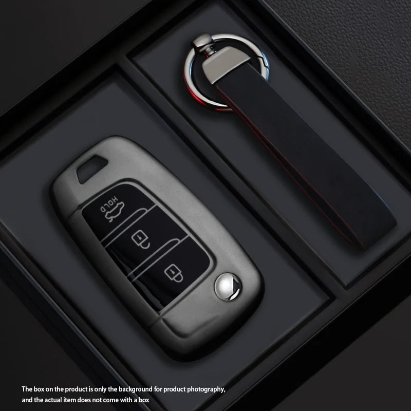 Black Warrior-Style TPU Car Key Fob Cover for Hyundai Elantra, Solaris, Tucson, i30, i35, i40, Kona, Genesis, Santa Fe & Azera