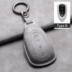 Leather Car Key Fob Cover Compatible with Great Wall GWM WEY Coffee01, Coffee02, WEY-X, WEY-S, WEY-GT, VV7 GT