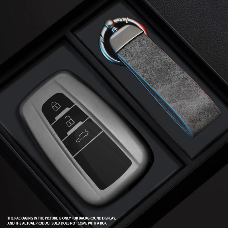 Black Warrior-Style TPU Car Key Fob Cover for Toyota Camry, RAV4, Highlander, Avalon, C-HR, Prius, Corolla & GT86