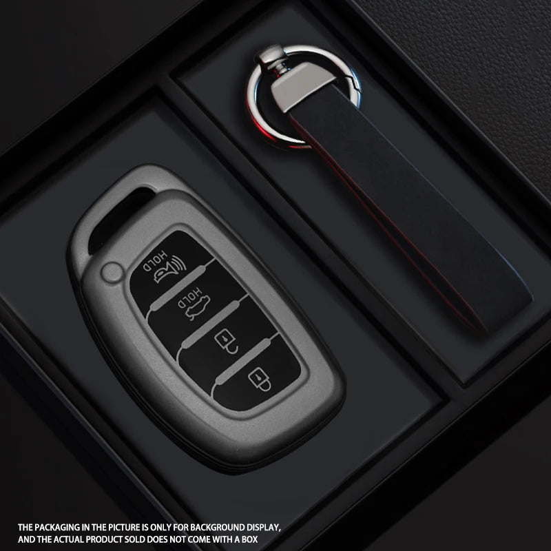 Black Warrior-Style TPU Car Key Fob Cover for Hyundai Tucson, Santa Fe, Rena, Sonata, Elantra, Creta, ix35, ix45, i10 & i30