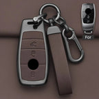 Alloy-Style Car Key Fob Cover for Mercedes-Benz A, C, E, S & G-Class, GLC, CLE, CLA, GLB, GLS & AMG – W177, W205, W213, W222, X167