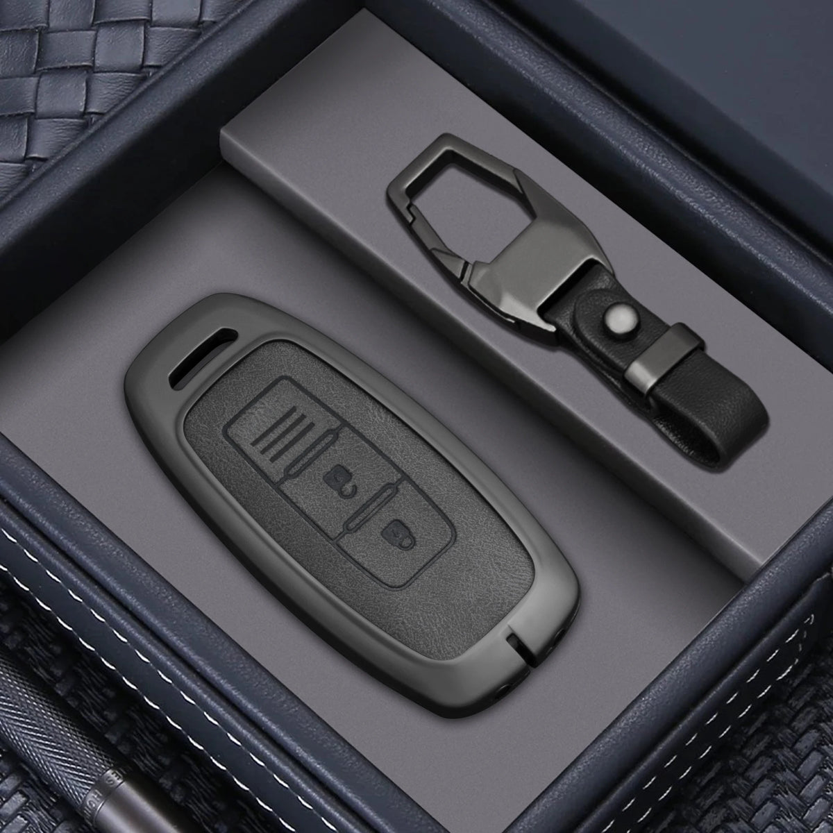 Zinc Alloy Car Key Fob Cover for Nissan Teana, Qashqai, X-Trail, Kicks & Tiida; Infiniti – 3 Buttons