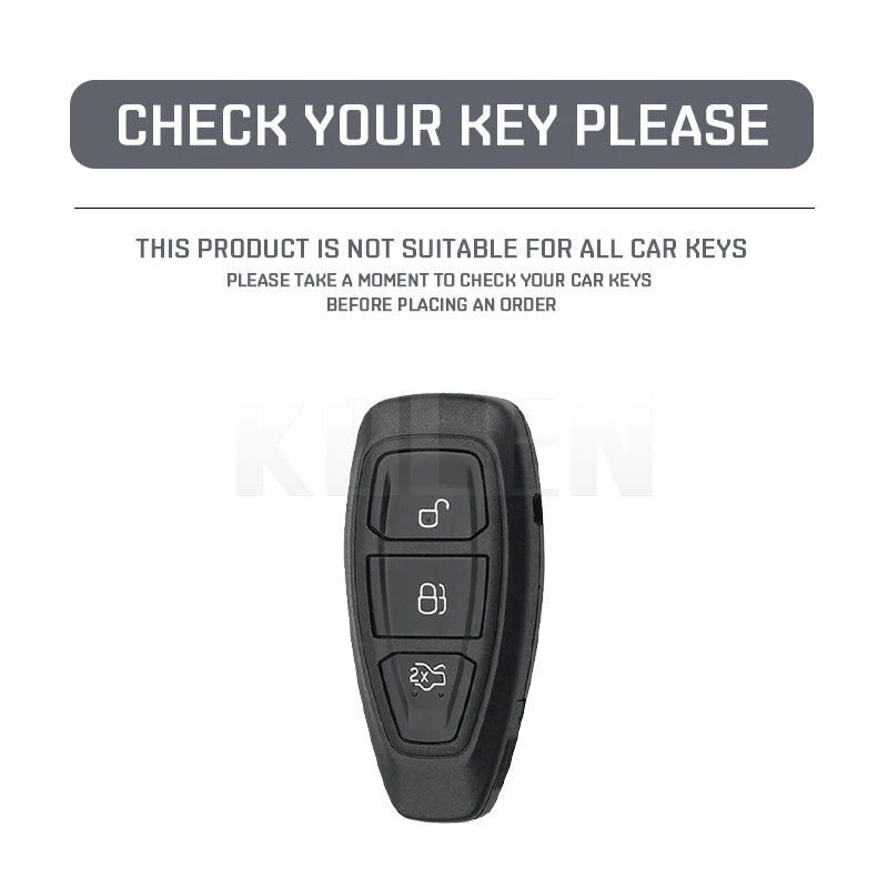 Car Key Cover Compatible with Ford Focus 3 4 ST Mondeo MK3 MK4 Fiesta Fusion Kuga – Carbon Fiber Style