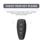 Car Key Cover Compatible with Ford Focus 3 4 ST Mondeo MK3 MK4 Fiesta Fusion Kuga – Carbon Fiber Style