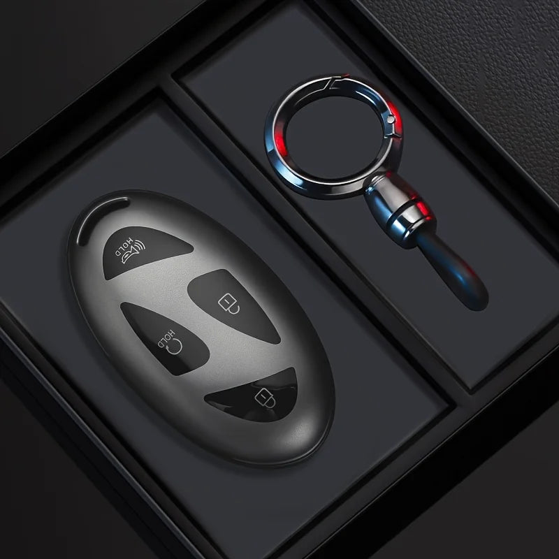 Black Warrior-Style TPU Car Key Fob Cover for Hyundai Kona EV, Grandeur GN7 & IONIQ 6 – 2023–2024