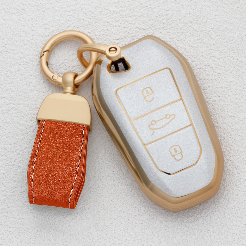 TPU Car Key Fob Cover for Citroen C3, C5 & C4 X; Jeep Avenger; Peugeot 208, 308, 408, 508, 2008, 3008 & 5008