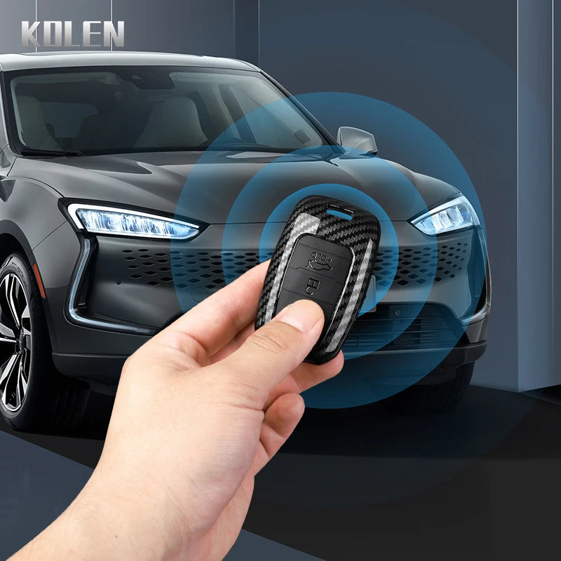 Car Key Cover Compatible with Kia Sportage Cerato Optima K2 K3 K4 K5 Rio Picanto Soul Sorento Sedona – Carbon Fiber Style