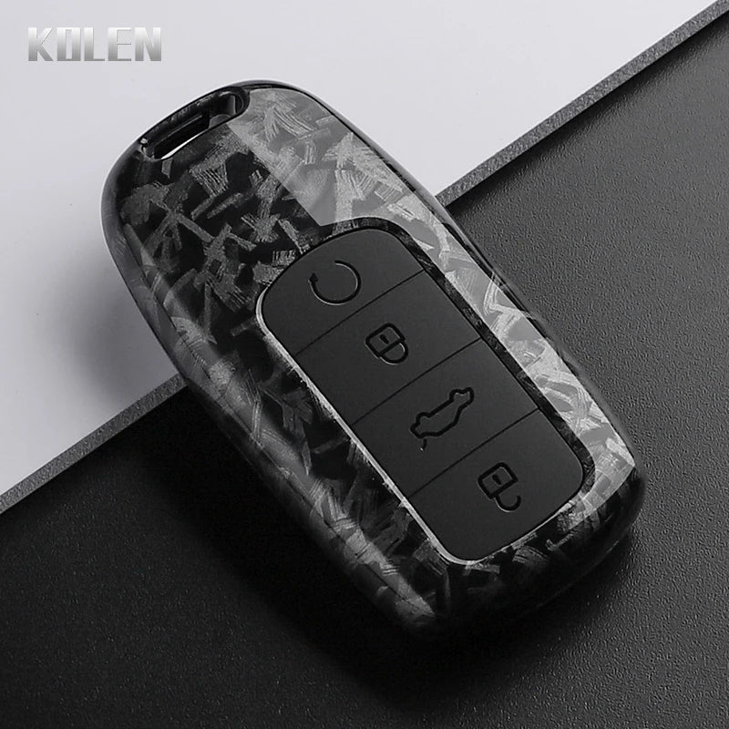 Car Key Cover Compatible with Chery OMODA 5 C5 Tiggo 7 8 Pro Max Tiggo 7 8 Plus Arrizo 5 Plus – Carbon Fiber Style