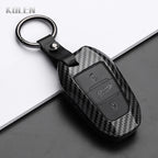 Car Key Cover Compatible with Peugeot 2008 3008 4008 5008 308 408 508; Citroen C1 C2 C4 C6 C3-XR Picasso Grand DS3 DS5 – Carbon Fiber Style