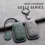 Leather Car Key Fob Cover Compatible with Geely Galaxy L7, 24, L6 MAX, 1.5T, Plus, AIR, PRO, Galaxy L7max, E8, E5