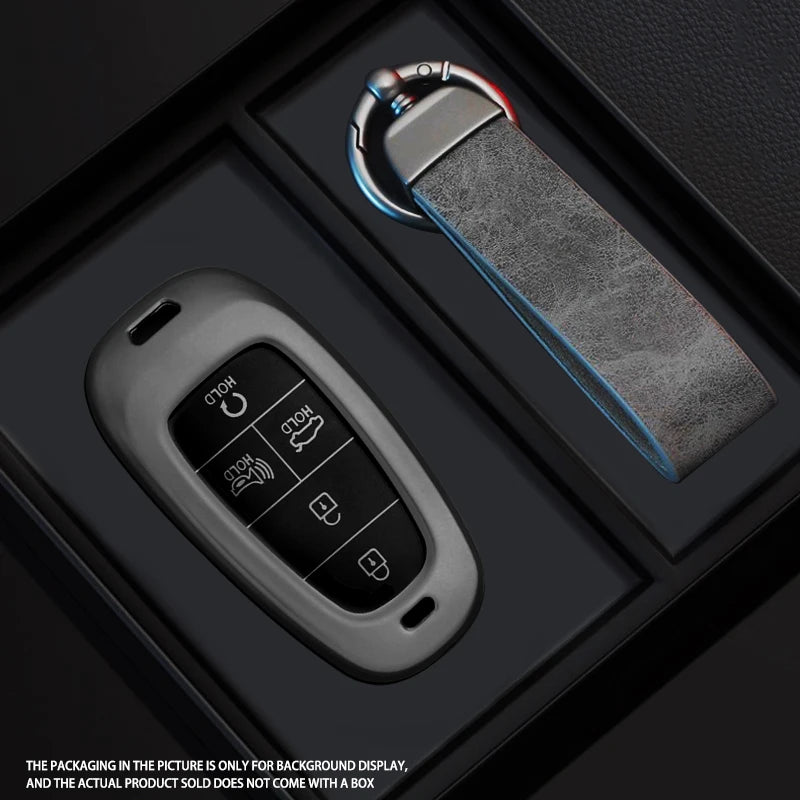 Black Warrior-Style TPU Car Key Fob Cover for Hyundai Sonata SEL, EV6, EV8, IONIQ 5, Nexo, Fe, Tucson & Staria – DN8 – 5/8 Buttons