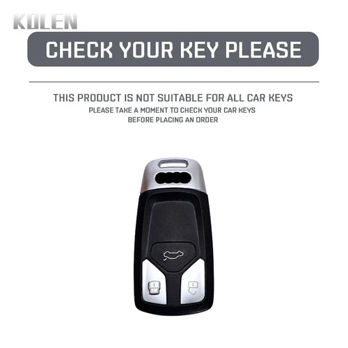 Car Key Cover Compatible with Audi A4 B9 A5 A6 8S 8W Q5 Q7 4M S4 S5 S7 TT TTS TFSI RS – Carbon Fiber Style
