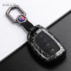 Car Key Cover Compatible with Hyundai Tucson Santa Fe Rena Sonata Elantra Creta ix35 ix45 i10 i30 i40 – Carbon Fiber Style
