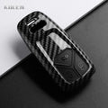 Car Key Cover Compatible with Audi A4 B9 A5 A6 8S 8W Q5 Q7 4M S4 S5 S7 TT TTS TFSI RS – Carbon Fiber Style