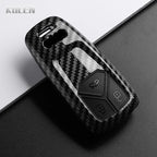 Car Key Cover Compatible with Audi A4 B9 A5 A6 8S 8W Q5 Q7 4M S4 S5 S7 TT TTS TFSI RS – Carbon Fiber Style