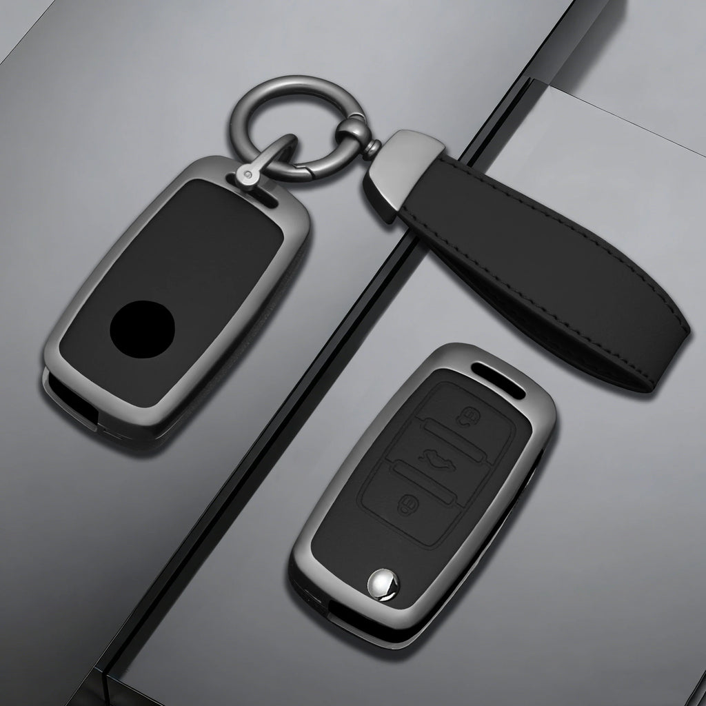 Zinc Alloy Car Key Fob Cover for Volkswagen Polo, Tiguan, Beetle, Caddy & T5; Skoda Octavia; SEAT Leon & Altea