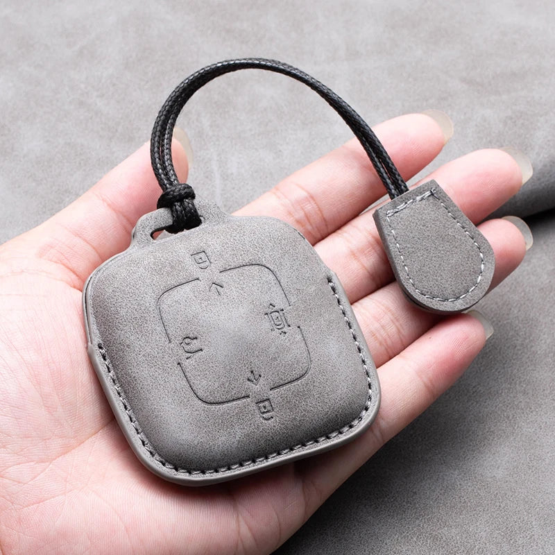 Leather Smart Remote Key Cover Compatible with ZEEKR X, 001, 007, 009, 7X, MIX