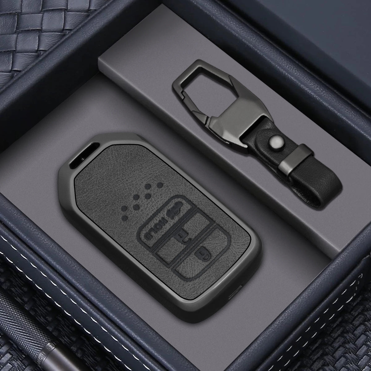Zinc Alloy Car Key Fob Cover for Honda Accord EX/EX-L, Civic, CR-V, Jazz, Fit, City, Odyssey, HR-V, Pilot, Freed & Vezel