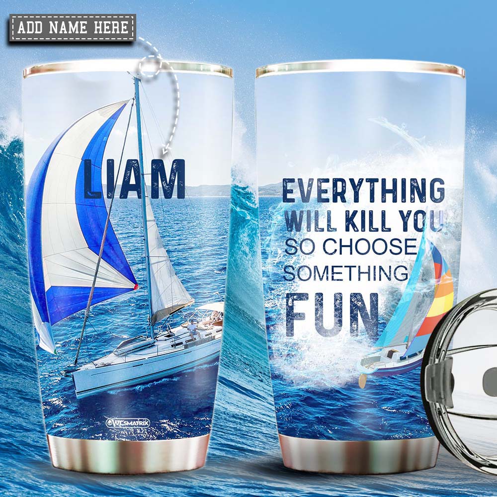 Sailing Adventure Personalized 20 Oz Tumbler For Coffee Travel And Daily Drinks
