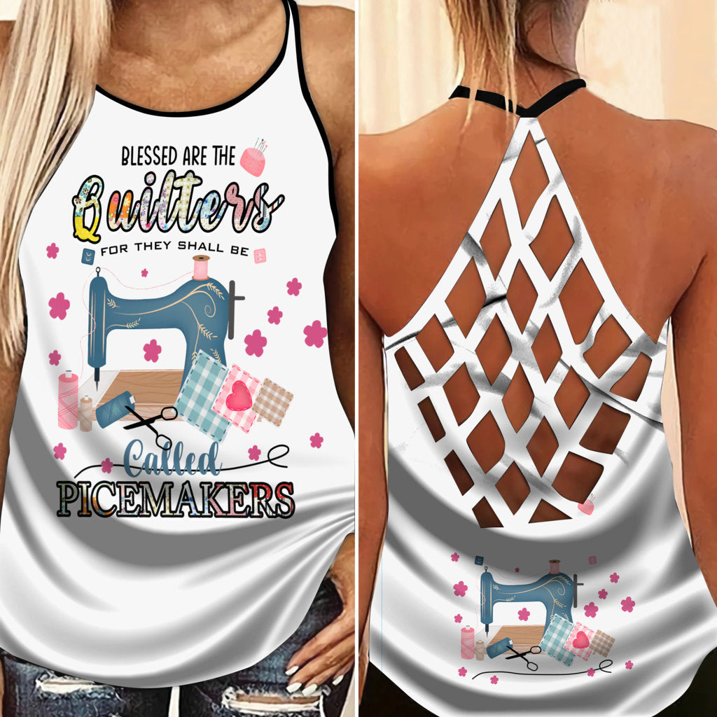 Sewing Is My Life Hollow Tank Top For Fitness Activities And Relaxed Style