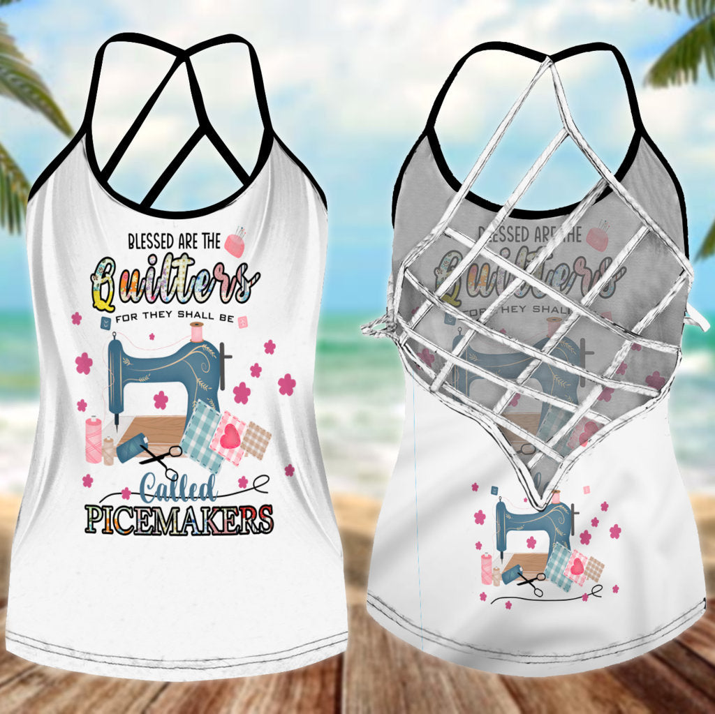 Sewing Is My Life Hollow Tank Top For Fitness Activities And Relaxed Style