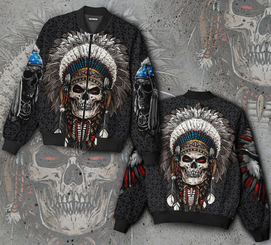 Native skull amazing limited - Bomber jacket - BOMJ01TNH310821-Owls Matrix