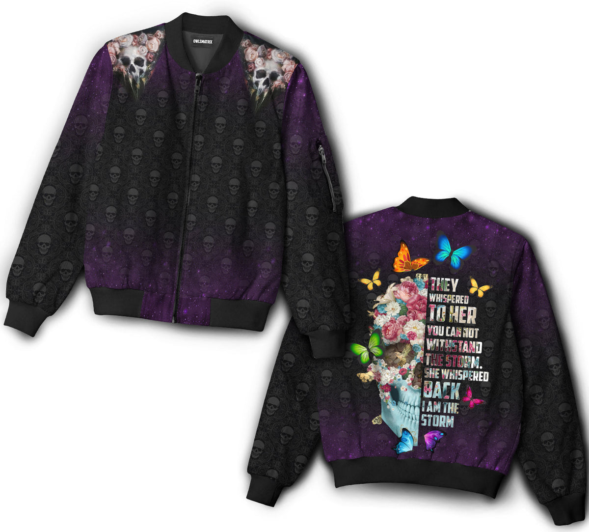 Skull i am the storm - Bomber jacket - BOMJ02TNH080921 - Owls Matrix LTD