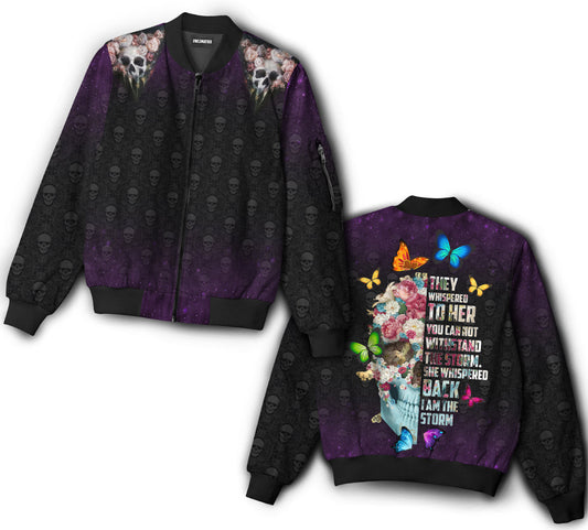 Skull i am the storm - Bomber jacket - BOMJ02TNH080921 - Owls Matrix LTD